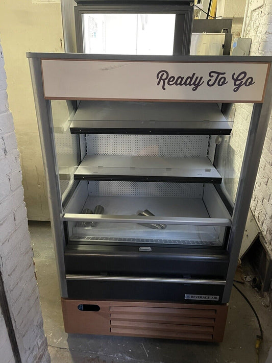 BEVERAGE AIR VM-7 35” OPEN AIR GRAB AND GO DISPLAY CASE REFRIGERATOR USED